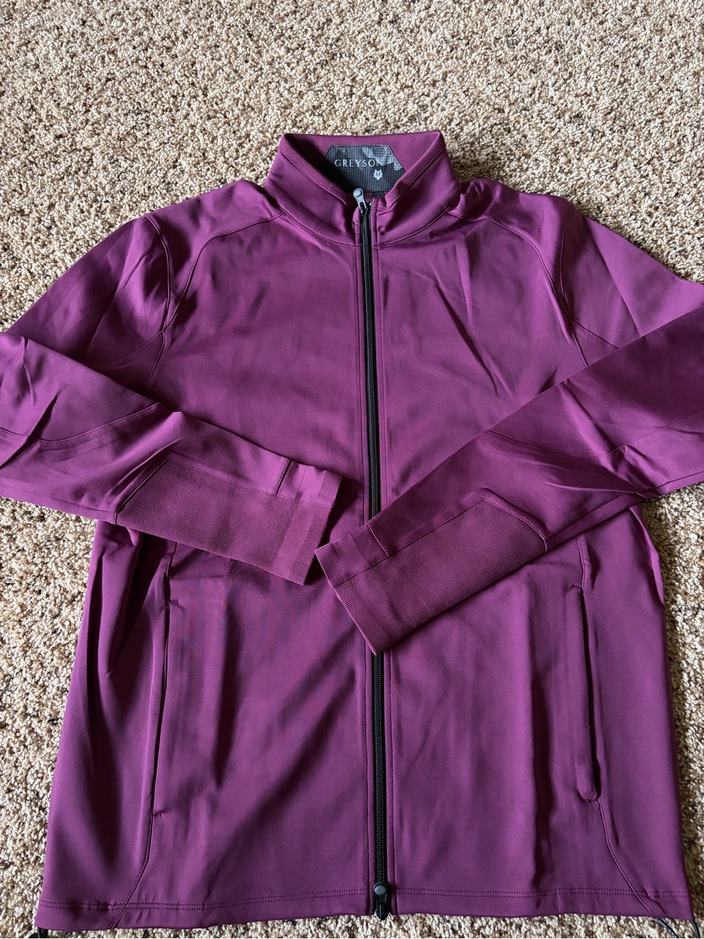 Greyson Men’s Plum Lightweight Full-Zip Jacket